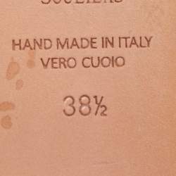 Pre Owned Malone Souliers Pink Satin Zelda Flat Mules Size 38.5