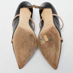 Pre Owned Malone Souliers Black Leather Maureen Pumps Size 37