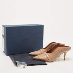 Pre Owned Malone Souliers Croc Embossed Maureen  Pumps Size 39