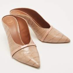 Pre Owned Malone Souliers Croc Embossed Maureen  Pumps Size 39