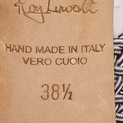 Pre Owned Malone Souliers Pink Leather Maisie  Mules Size 38.5 