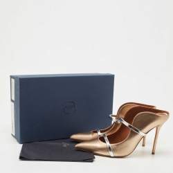 Pre Owned Malone Souliers Metallic Foil Leather Maureen Pumps Size 42
