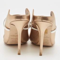 Pre Owned Malone Souliers Metallic Foil Leather Maureen Pumps Size 42