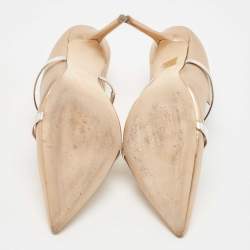 Pre Owned Malone Souliers Metallic Foil Leather Maureen Pumps Size 42