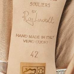 Pre Owned Malone Souliers Metallic Foil Leather Maureen Pumps Size 42