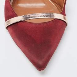 Malone Souliers Burgundy Satin Maureen Flats Size 37.5