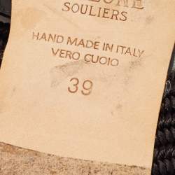 Pre Owned Malone Souliers Black Croc Embossed Maisie Sandals Size 39