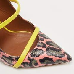 Pre Owned Malone Souliers Multicolor Python And Leather Maureen Pointed Toe Mules Size 38.5