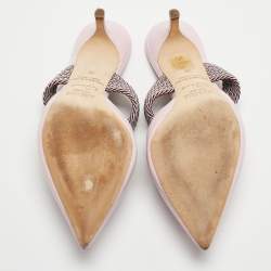 Pre Owned Malone Souliers x Ray Luwolt Pink Leather Maisie Mules Size 38