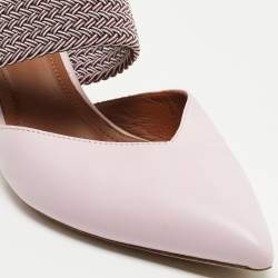 Pre Owned Malone Souliers x Ray Luwolt Pink Leather Maisie Mules Size 38