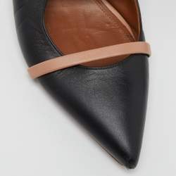 Pre Owned Malone Souliers Black Leather Maureen Flat Mules Size 39