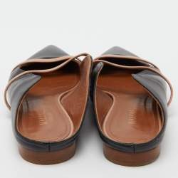 Pre Owned Malone Souliers Black Leather Maureen Flat Mules Size 39