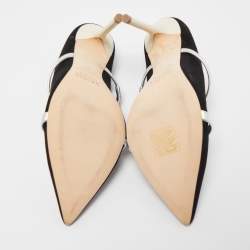 Pre Owned Malone Souliers Black Suede Maureen Slide Sandals Size 36