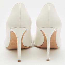 Pre Owned Malone Souliers White Leather Knotted Rope Pumps Size 38