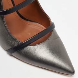 Malone Souliers Metallic Leather Maureen Pointed Toe Mules Size 39