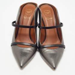 Malone Souliers Metallic Leather Maureen Pointed Toe Mules Size 39
