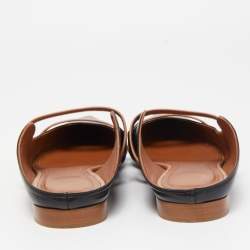 Pre Owned Malone Souliers Black Leather Maureen Flats Size 42