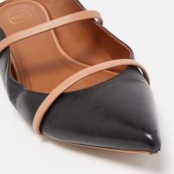 Pre Owned Malone Souliers Black Leather Maureen Flats Size 42