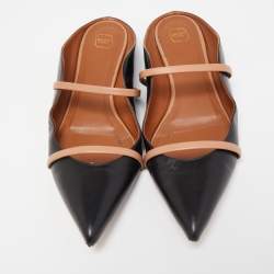 Pre Owned Malone Souliers Black Leather Maureen Flats Size 42