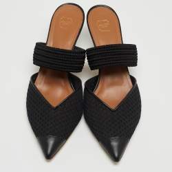 Malone Souliers Black Mesh and Leather Maisie Mules Size 41