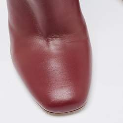 Malone Souliers Burgundy Leather Ankle Booties Size 37.5