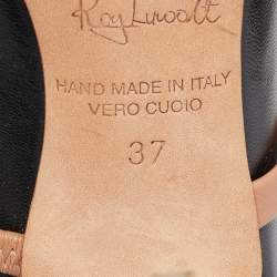 مملوكة مسبقًا Malone Souliers Black/Beige Leather Mureen Mules Size 37