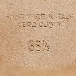 Pre Owned Malone Souliers Cream/Beige Leather Maureen Flats Size 38.5