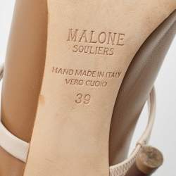 مملوكة مسبقًا Malone Souliers Brown Leather Maureen Pumps Size 39
