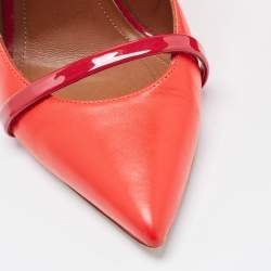 Pre Owned Malone Souliers Red Leather Maureen Mules Size 38