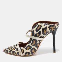 Pre Owned Malone Souliers Black/Cream Python Maureen Pumps Size 37