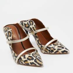 Pre Owned Malone Souliers Black/Cream Python Maureen Pumps Size 37