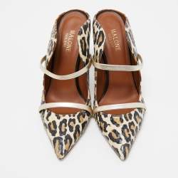 Pre Owned Malone Souliers Black/Cream Python Maureen Pumps Size 37