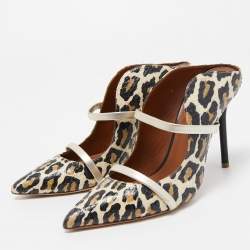 Pre Owned Malone Souliers Black/Cream Python Maureen Pumps Size 37