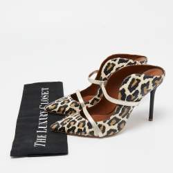 Pre Owned Malone Souliers Black/Cream Python Maureen Pumps Size 37