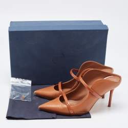 Pre Owned Malone Souliers Tan Leather Maureen Mules Size 39