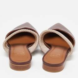 Pre Owned Malone Souliers Brown Croc Embossed Maisie Sandals Size 36