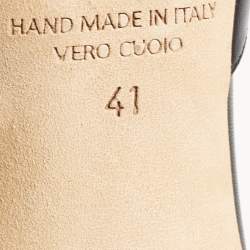 Pre Owned Malone Souliers Black Mesh and Leather Vita Mules Size 41