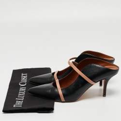 Pre Owned Malone Souliers Black Leather Maureen Mule Sandals Size 40.5