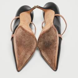 Pre Owned Malone Souliers Black Leather Maureen Mule Sandals Size 40.5