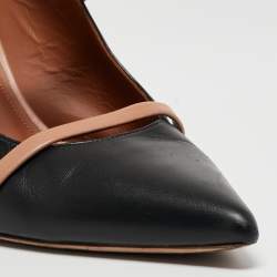 Pre Owned Malone Souliers Black Leather Maureen Mule Sandals Size 40.5