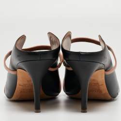 Pre Owned Malone Souliers Black Leather Maureen Mule Sandals Size 40.5