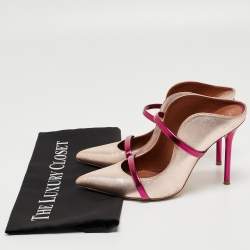 Malone Souliers Metallic Pink Leather Maureen Mules Size 37