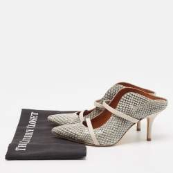 Pre Owned Malone Souliers Grey Python Leather Maureen Sandals Size 36
