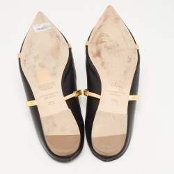 Pre Owned Malone Souliers Black Leather Maureen  Sandals Size 37.5