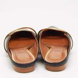 Pre Owned Malone Souliers Black Leather Maureen  Sandals Size 37.5