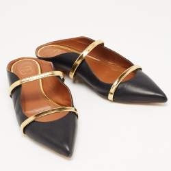 Pre Owned Malone Souliers Black Leather Maureen  Sandals Size 37.5