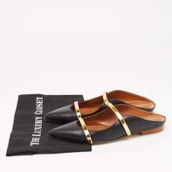 Pre Owned Malone Souliers Black Leather Maureen  Sandals Size 37.5