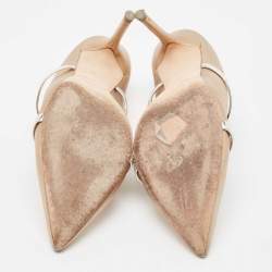 Pre Owned Malone Souliers  Metallic Gold Leather Maureen Pumps Size 40