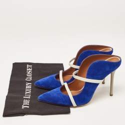 Pre Owned Malone Souliers Blue Suede and Leather Maureen  Pumps Size 39