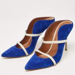 Pre Owned Malone Souliers Blue Suede and Leather Maureen  Pumps Size 39